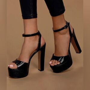 Steve Madden skyla Black Textured Heels